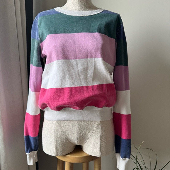 Abercrombie & Fitch Tops - Abercrombie & Fitch Colorful Striped Sweatshirt